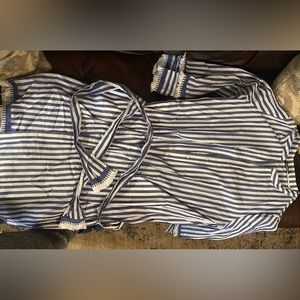 J crew isola dress blue and white EUC worn once size 14